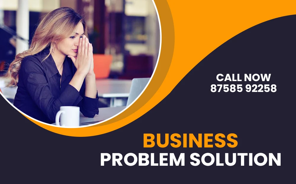 A thoughtful professional woman with her hands clasped near her face, representing business problem-solving services